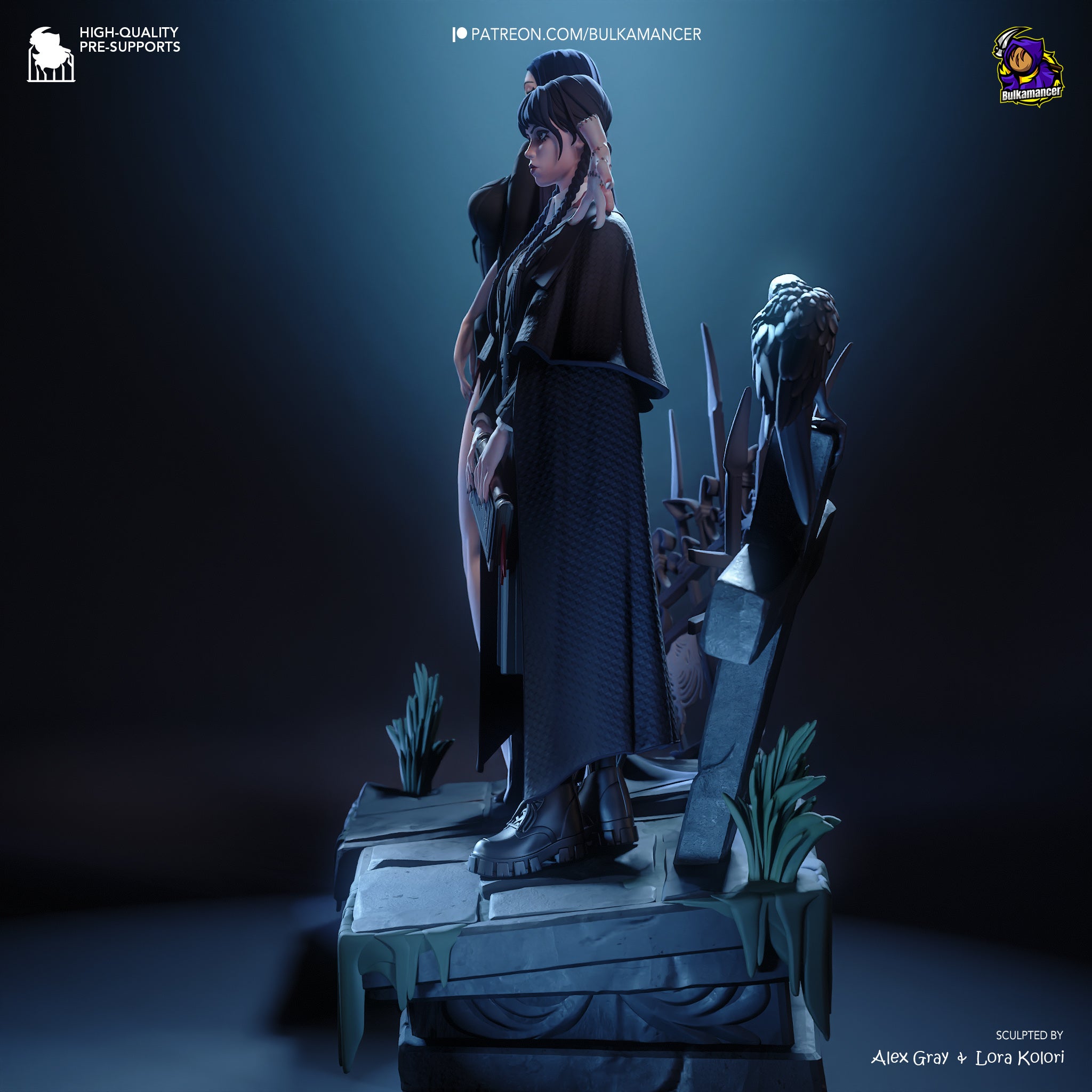Nocturne Veil Matriarch & Shadow Pupil | 1/8 Unpainted Resin Kit Model