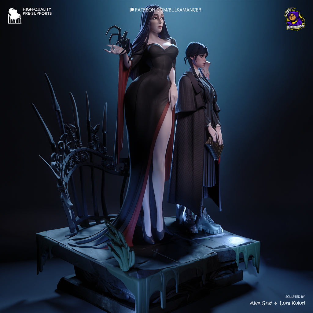 Nocturne Veil Matriarch & Shadow Pupil | 1/8 Unpainted Resin Kit Model