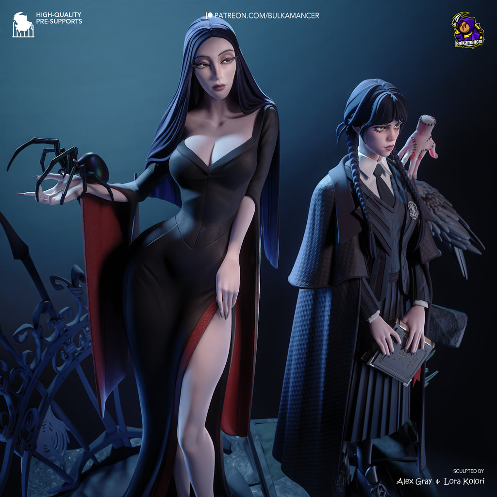 Nocturne Veil Matriarch & Shadow Pupil | 1/8 Unpainted Resin Kit Model