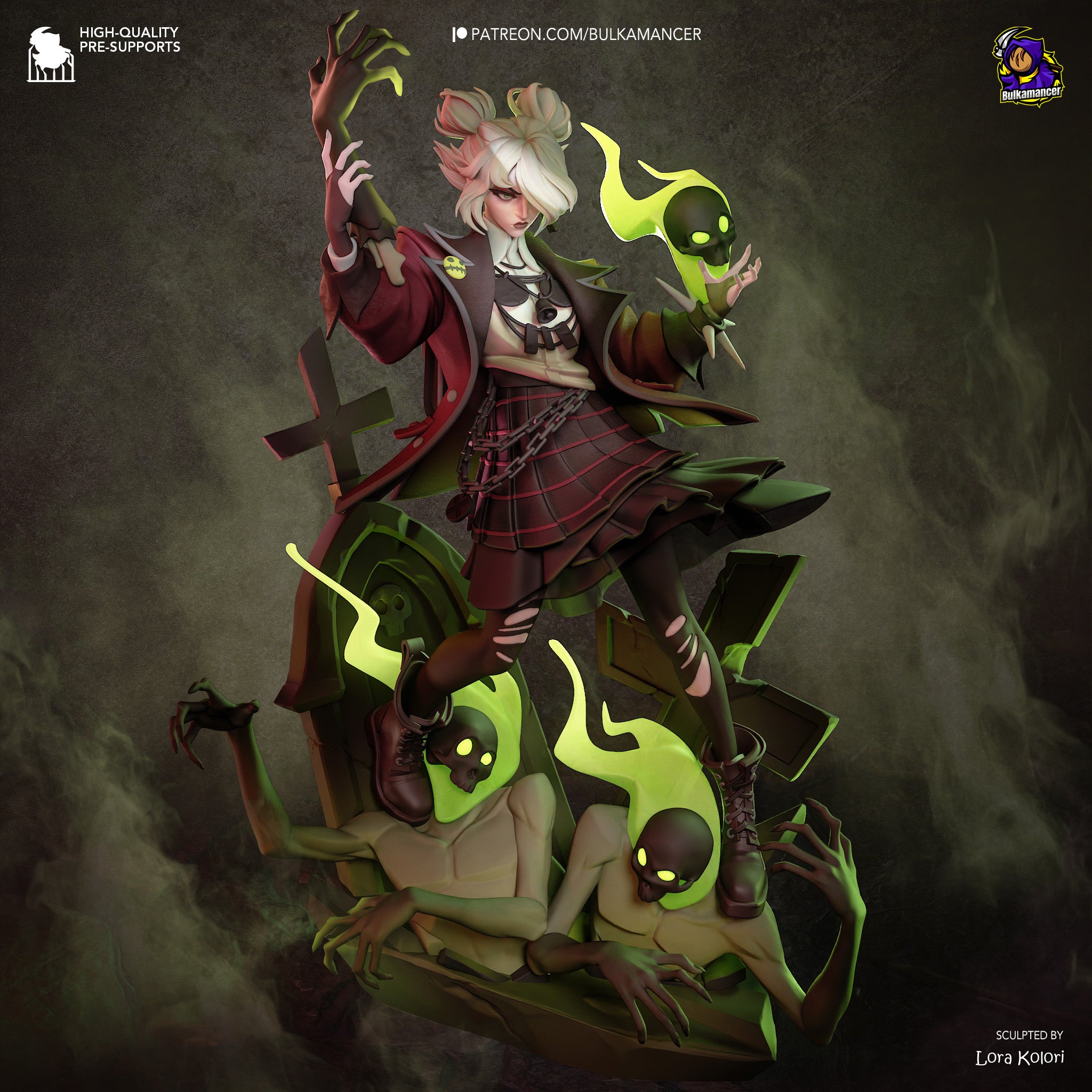 Cryptveil Gravecaller | 1/8 Unpainted Resin Kit Model