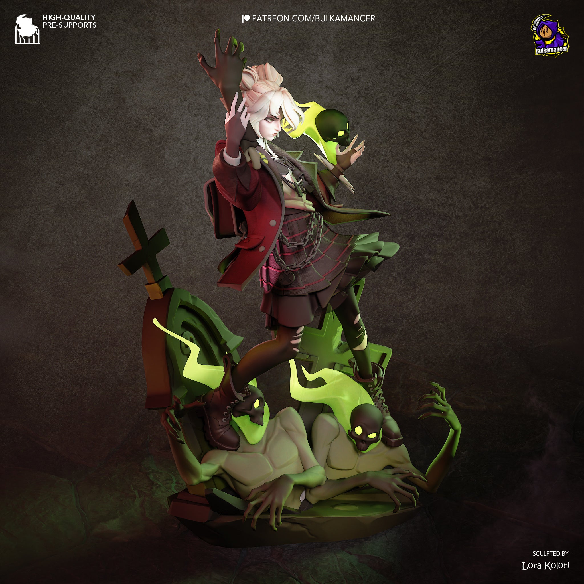 Cryptveil Gravecaller | 1/8 Unpainted Resin Kit Model