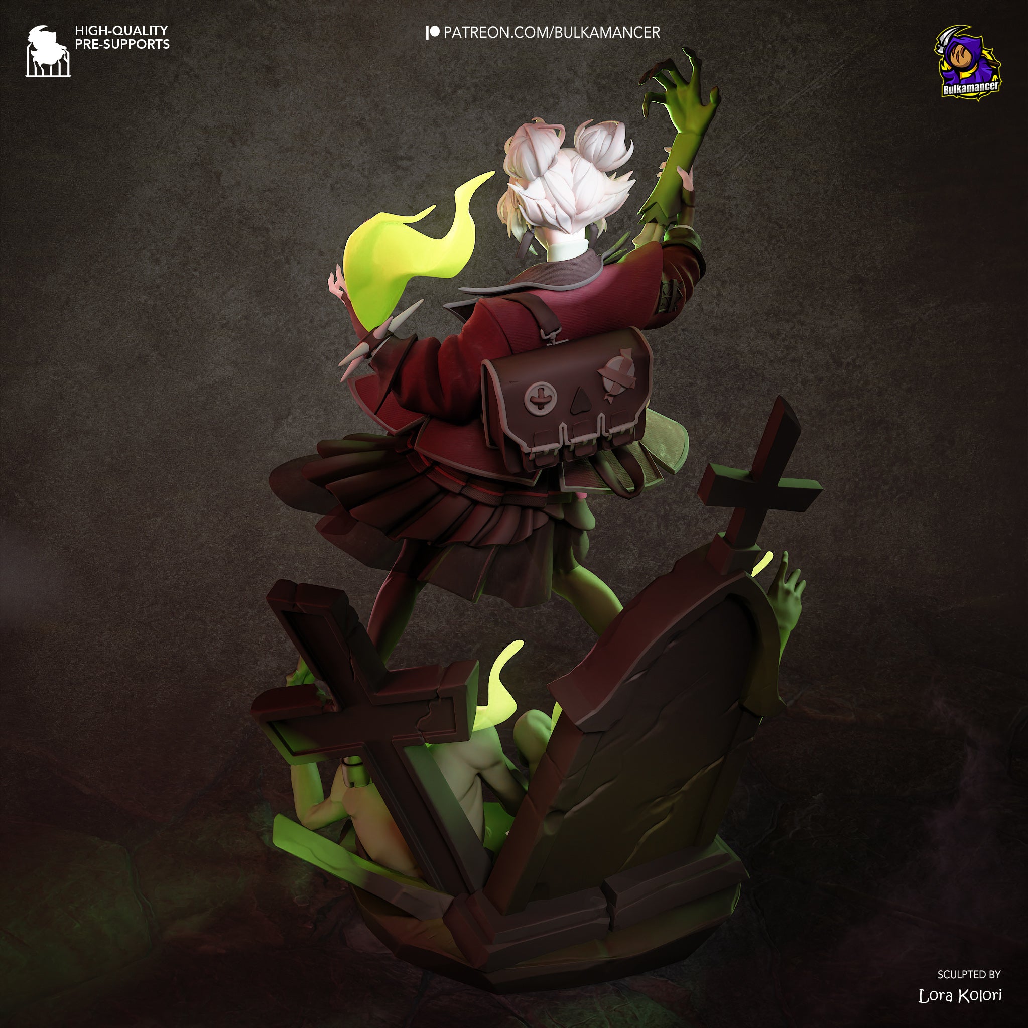 Cryptveil Gravecaller | 1/8 Unpainted Resin Kit Model