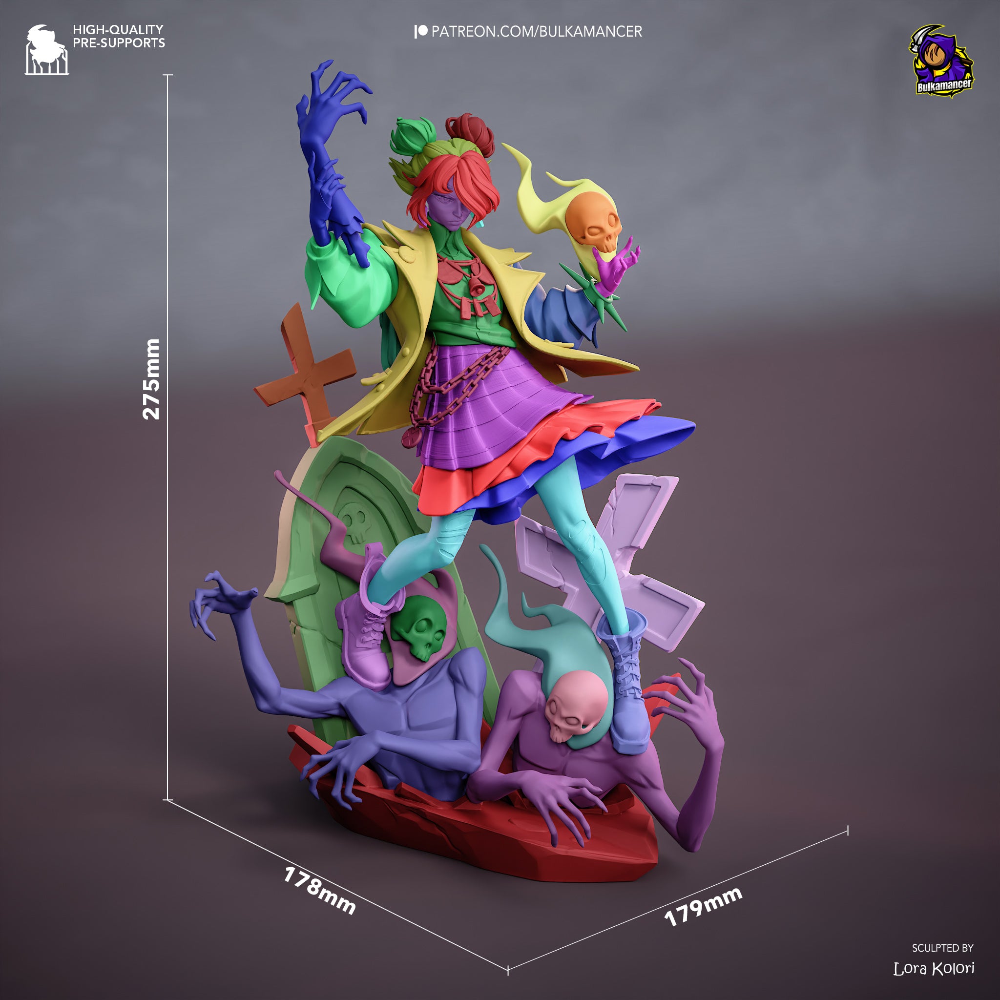 Cryptveil Gravecaller | 1/8 Unpainted Resin Kit Model