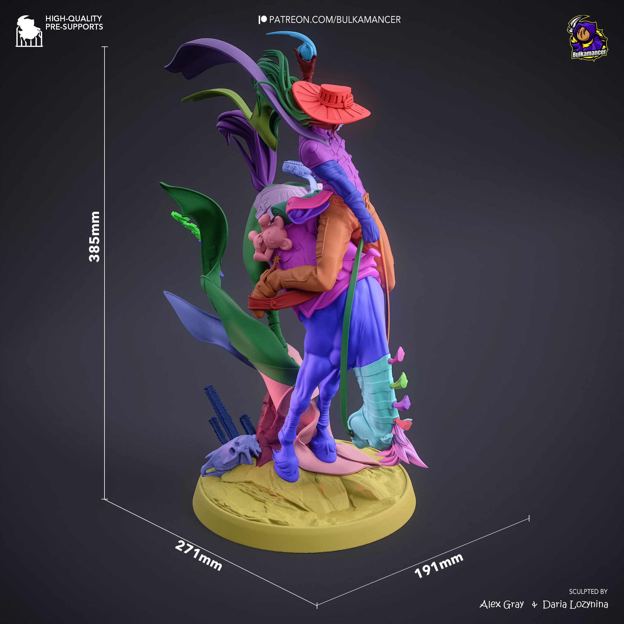 Prairie Tempest Rider | 1/8 Unpainted Resin Kit Model