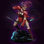 Crimson Horned Blade Fury | 32mm & 75mm Unpainted Resin Kit Model