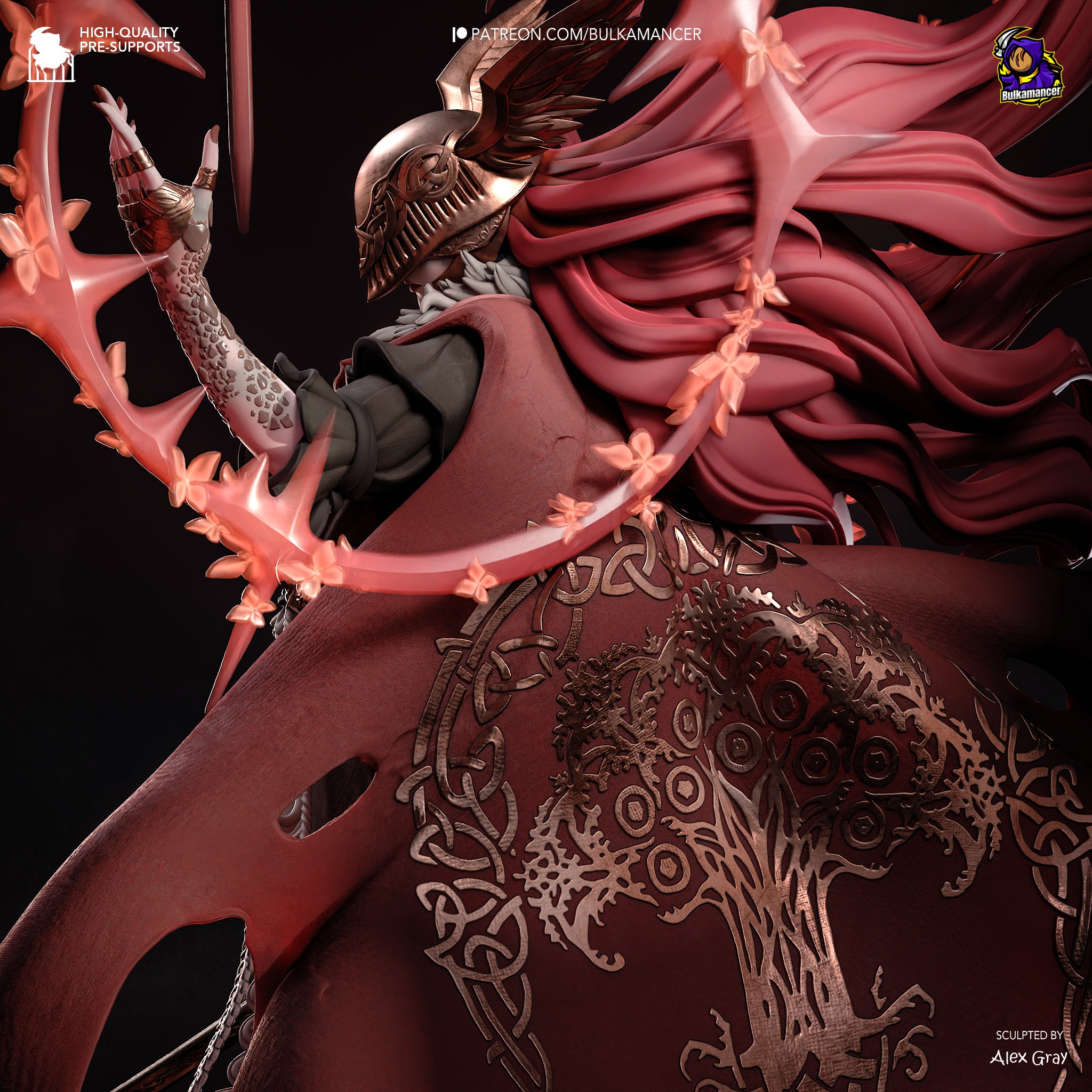 Crimson Thorn Valkyrie | 1/8 Unpainted Resin Kit Model
