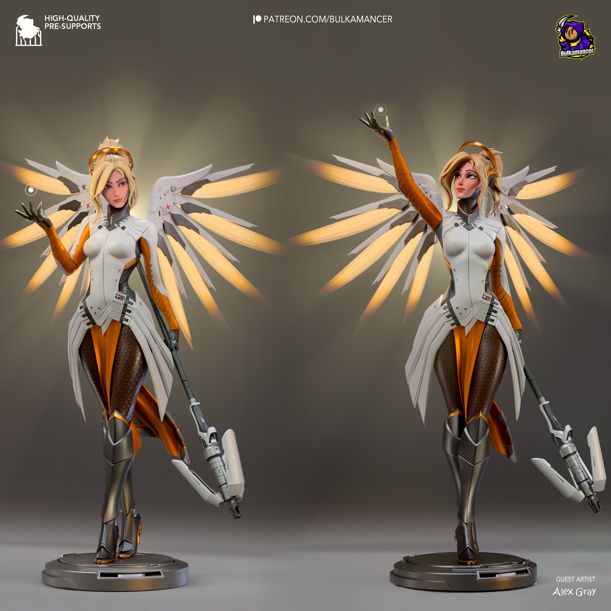 Luminous Halo Seraph | 1/8 Unpainted Resin Kit Model