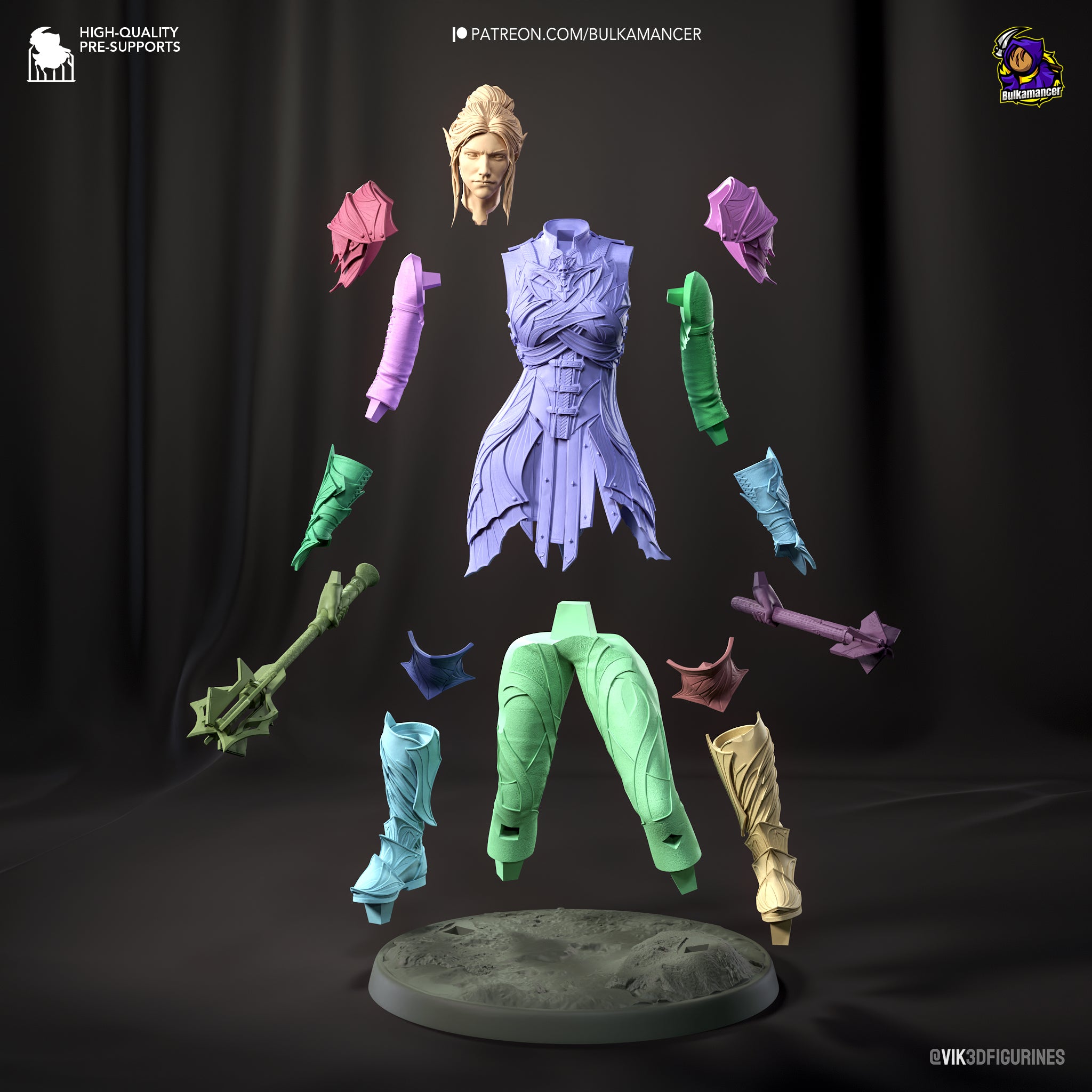 Shadowsteel Elf | 1/8 Unpainted Resin Kit