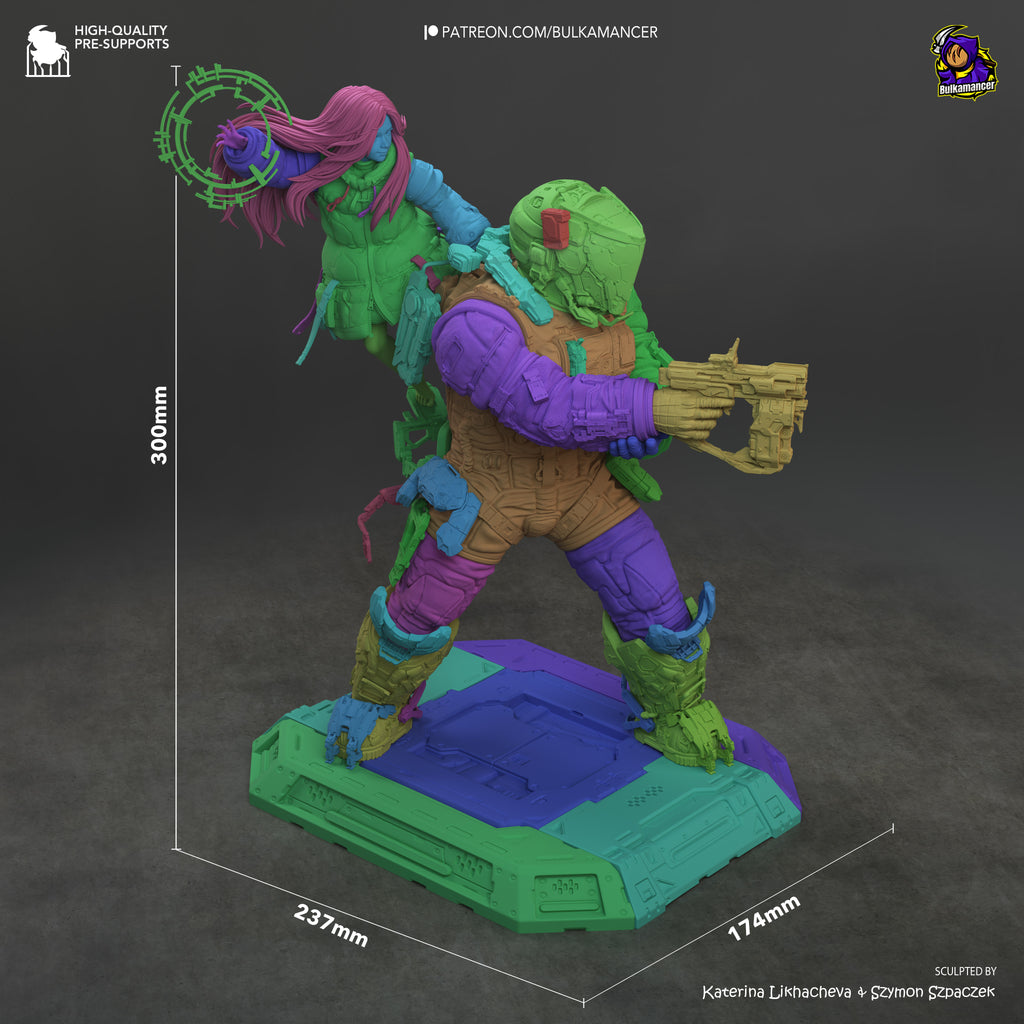 Nebula Vanguard Duo | 1/8 Unpainted Resin Kit Model