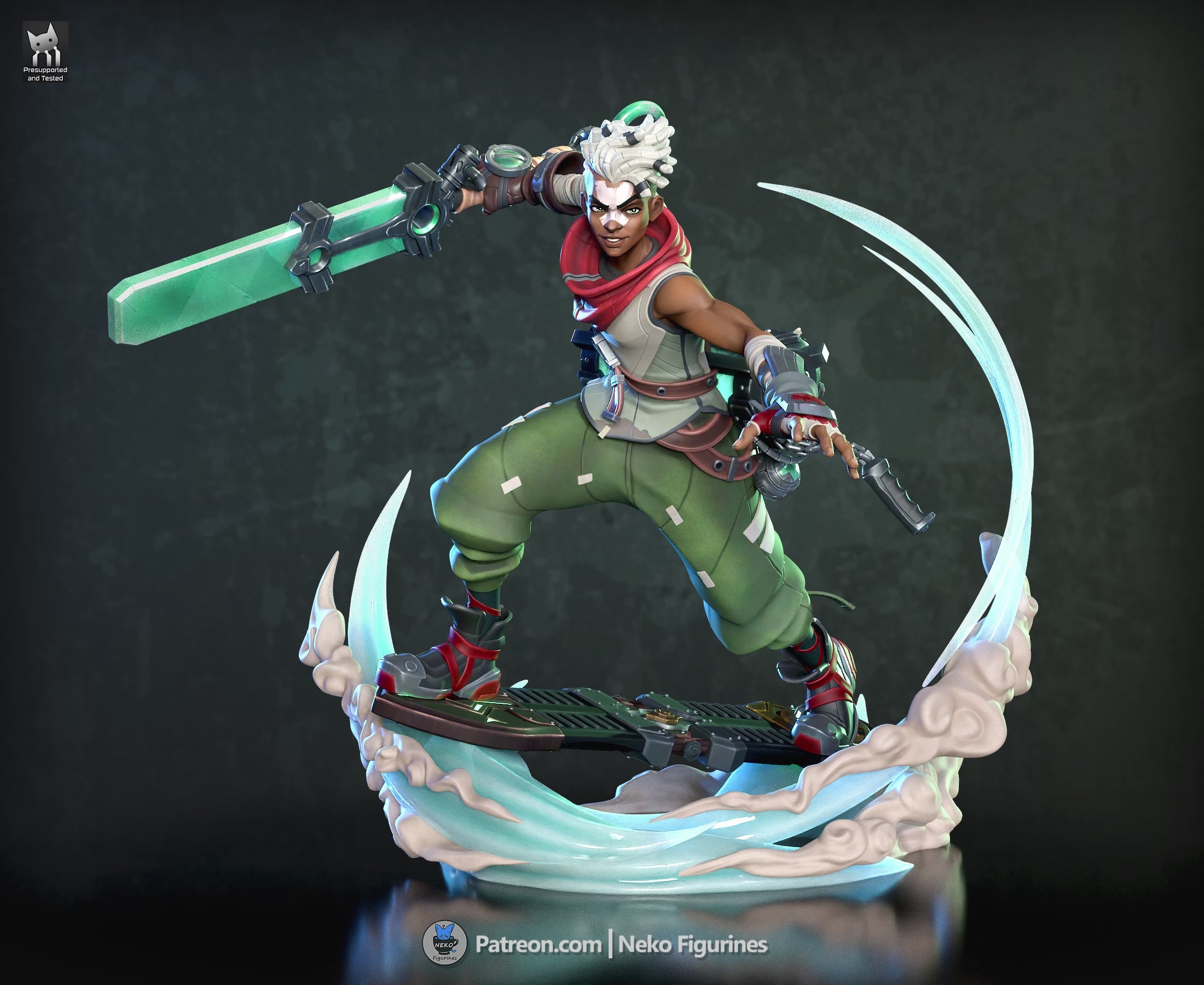Hoverboard Energy Blade Warrior | 1/7 Unpainted Resin Kit
