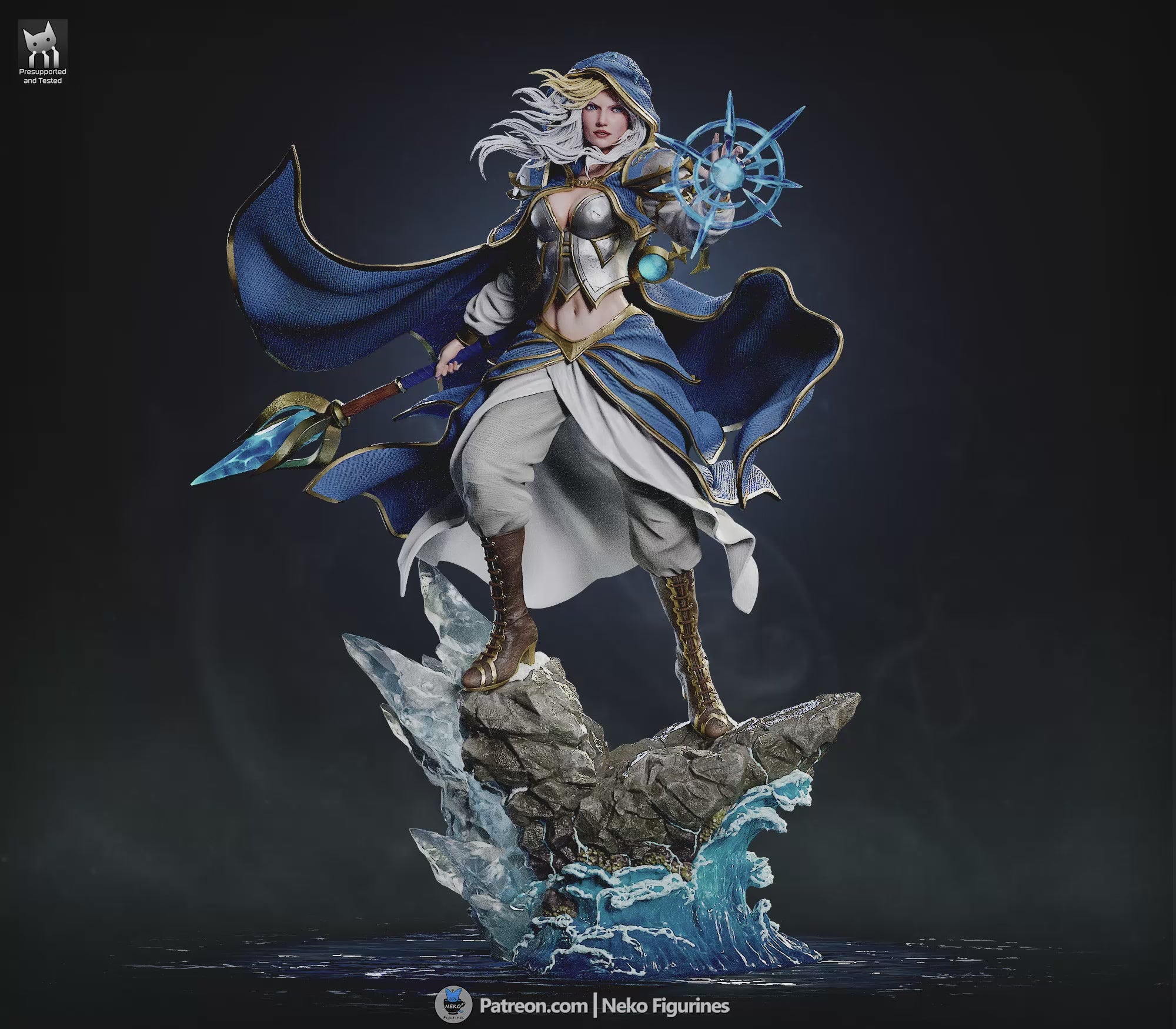 Frostveil Sorceress | 1/7 Unpainted Resin Kit