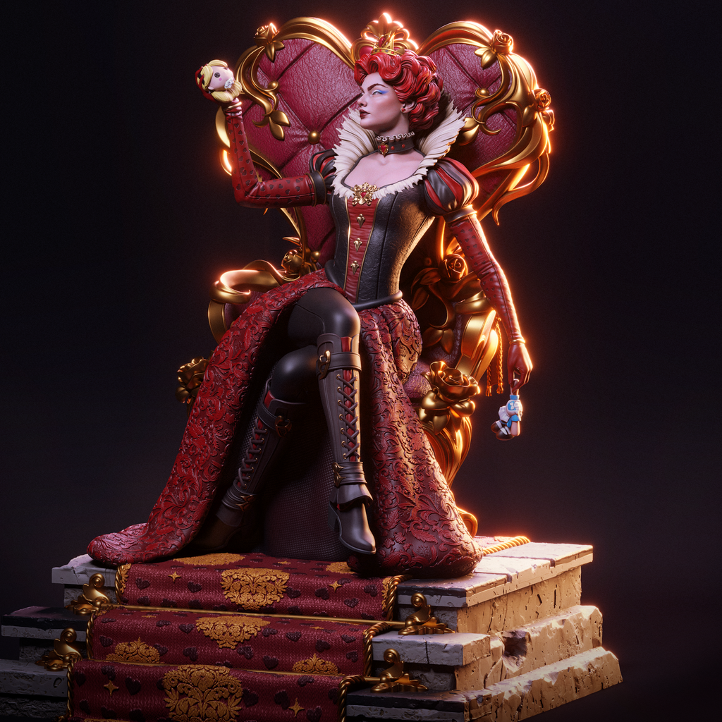 Crimson Heart Empress | 1/6 Unpainted Resin Kit Model