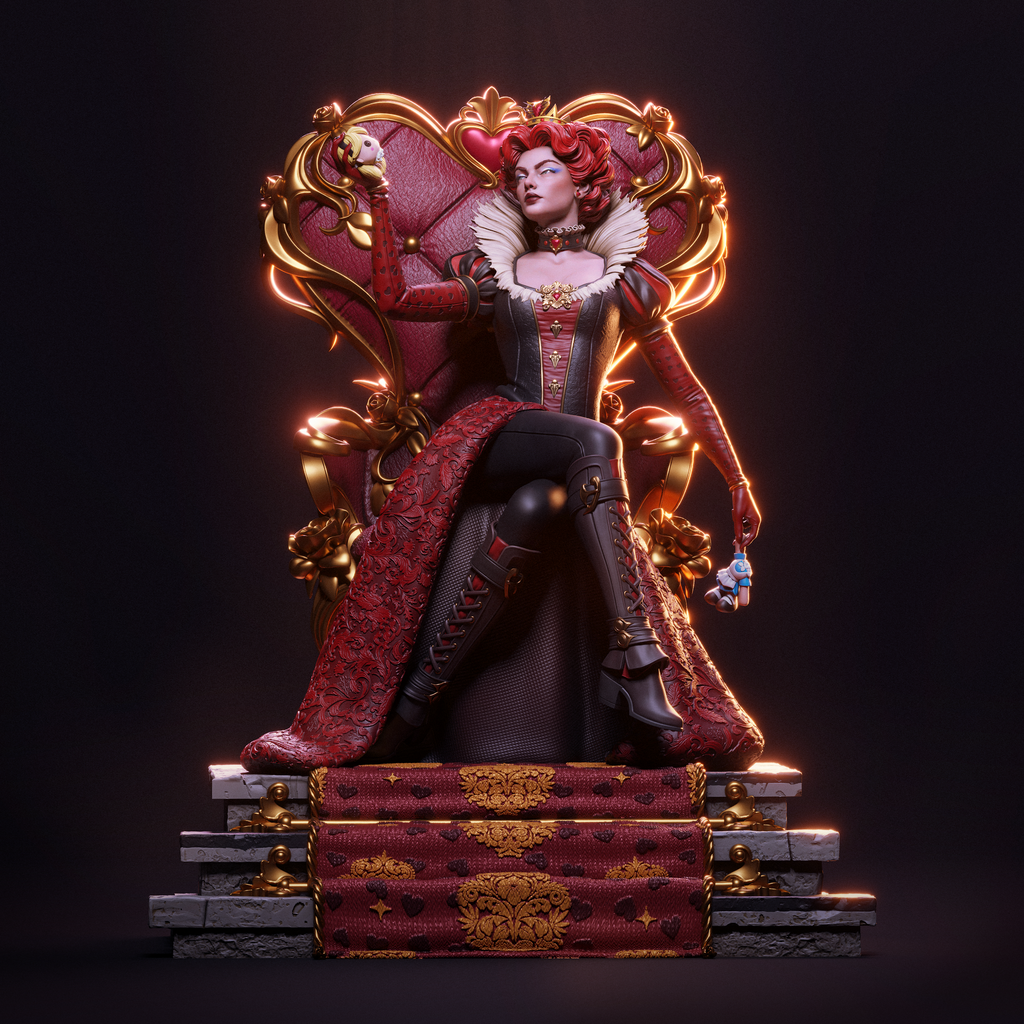 Crimson Heart Empress | 1/6 Unpainted Resin Kit Model