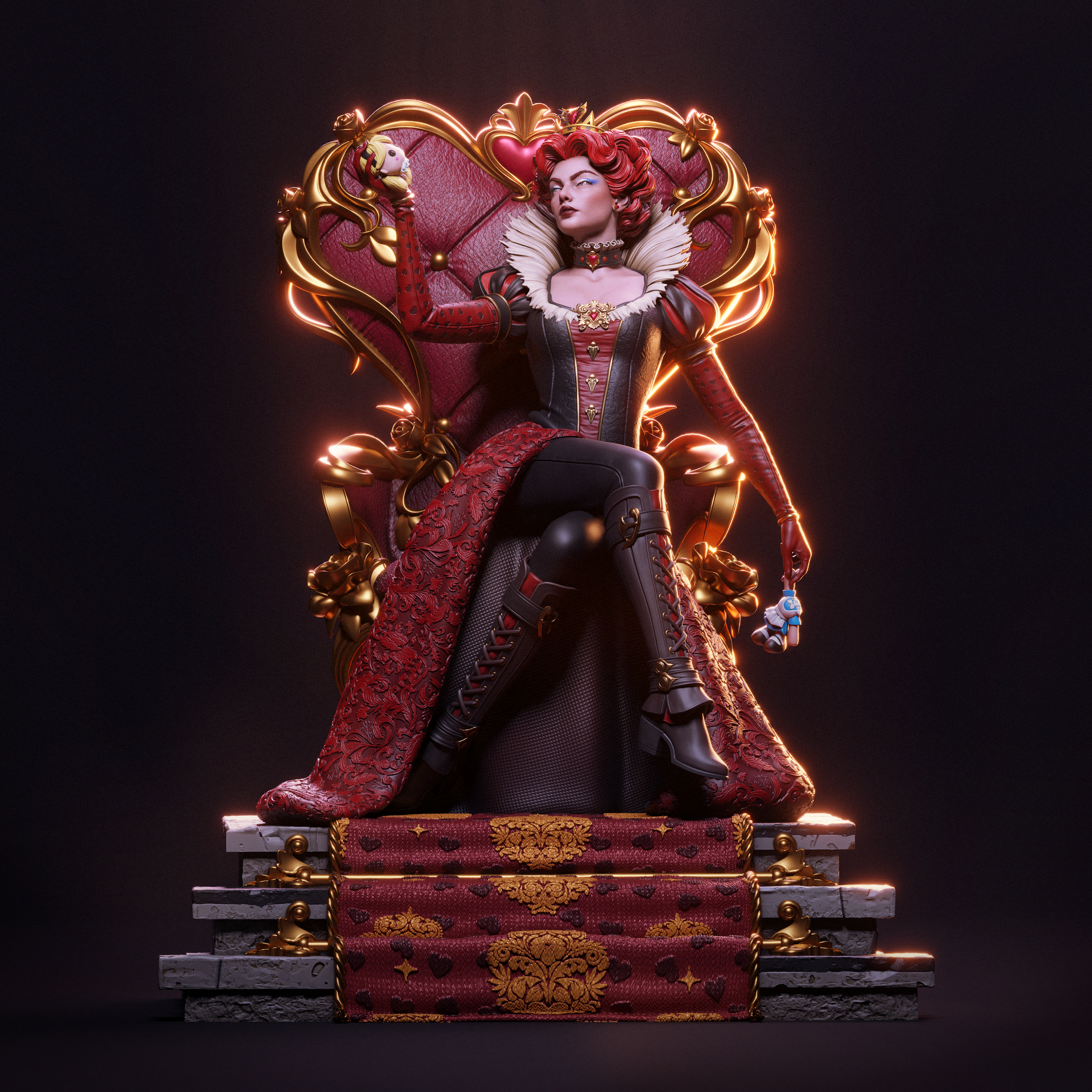 Crimson Heart Empress | 1/6 Unpainted Resin Kit Model