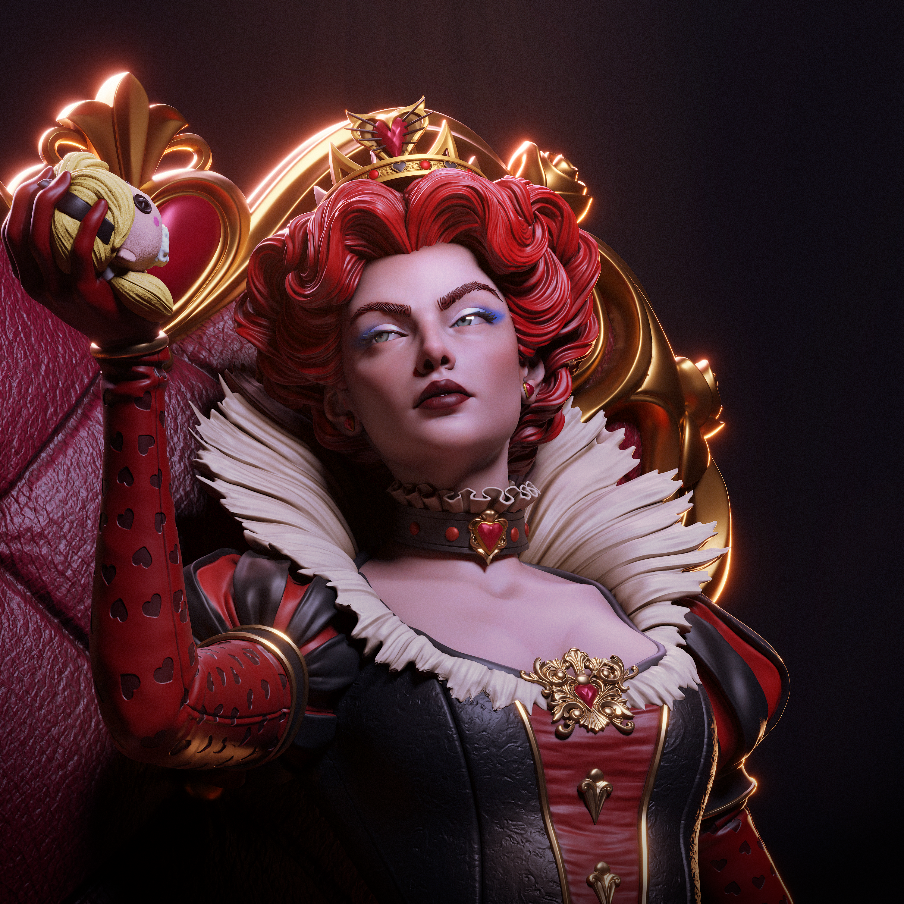 Crimson Heart Empress | 1/6 Unpainted Resin Kit Model