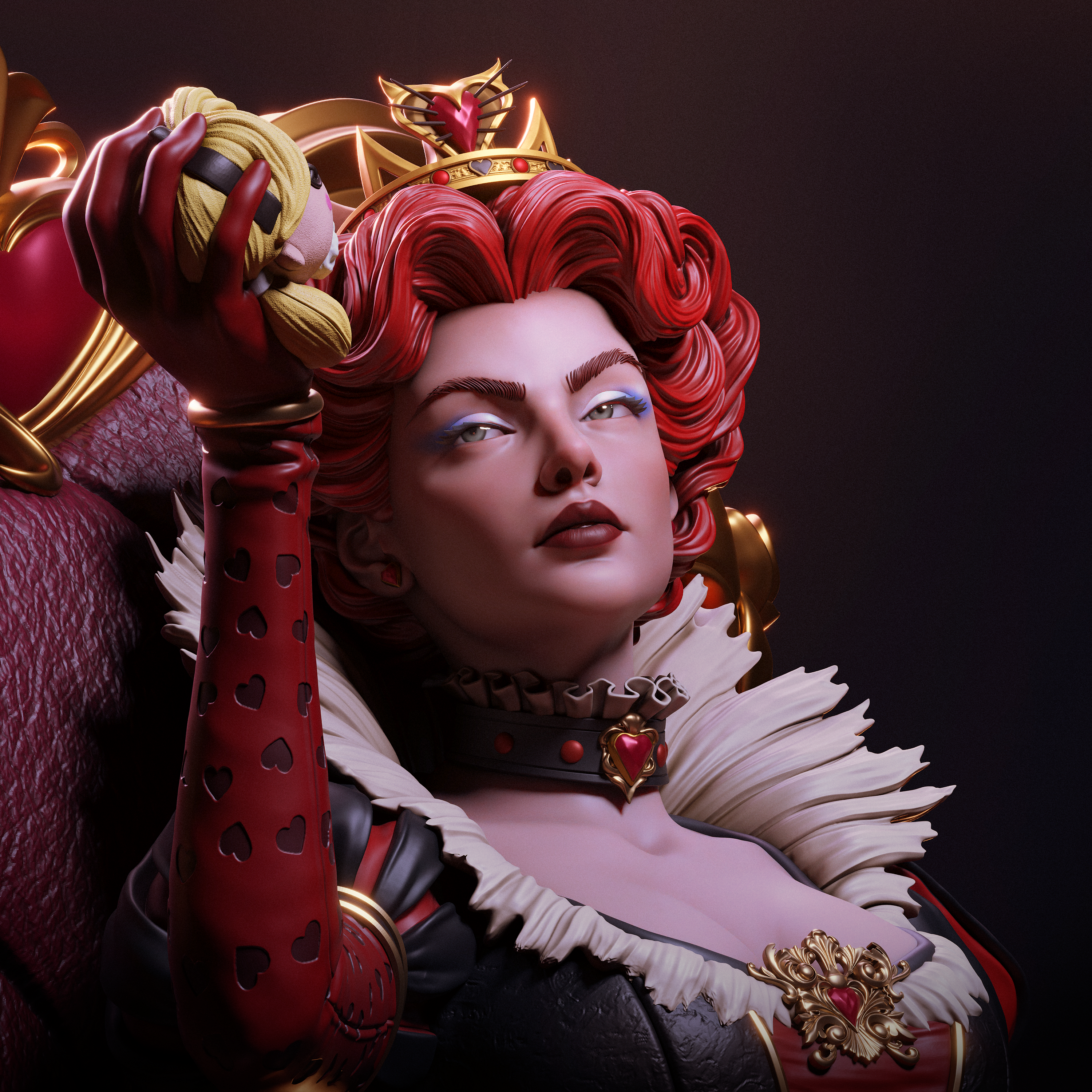 Crimson Heart Empress | 1/6 Unpainted Resin Kit Model