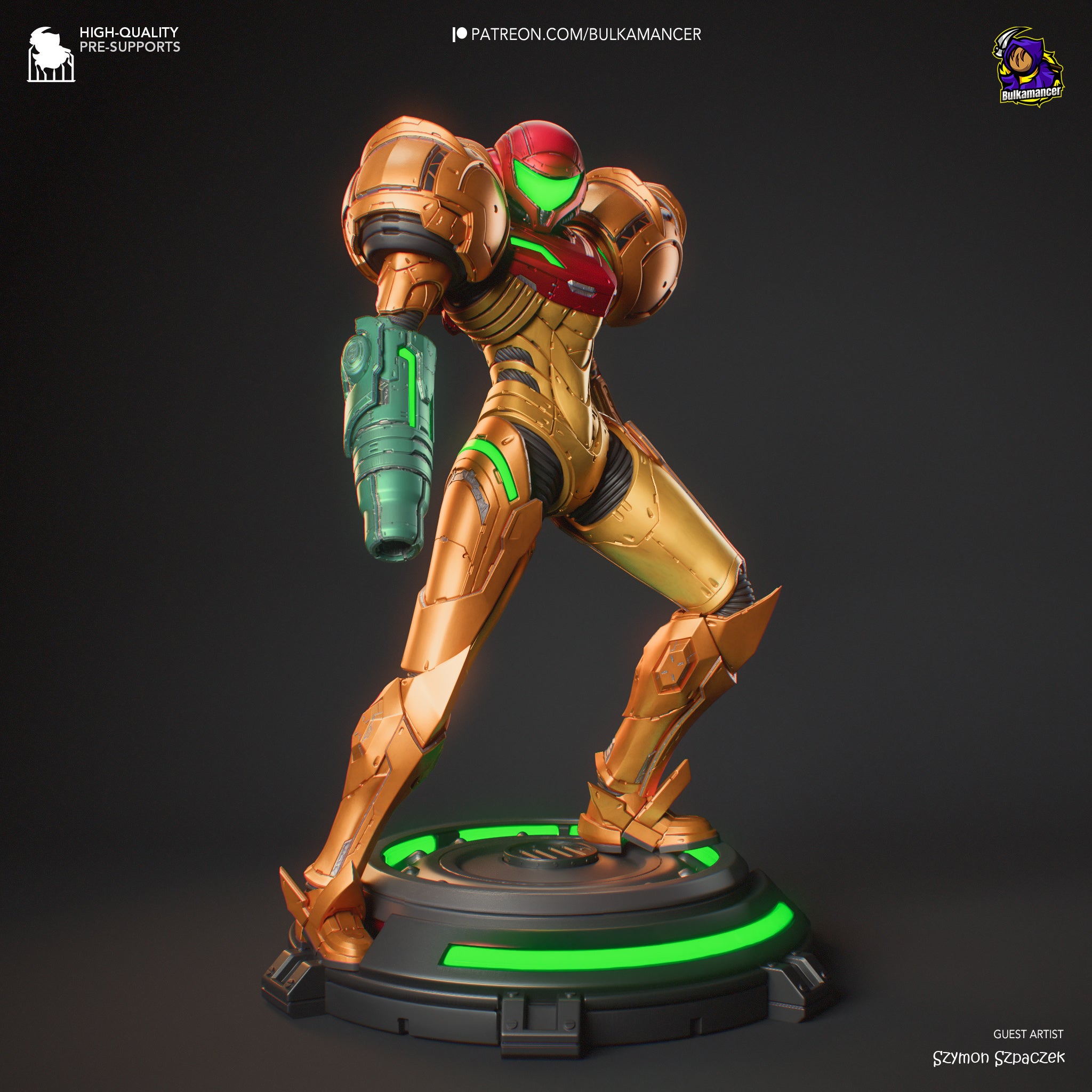 Golden Armored Sentinel | 1/8 Unpainted Resin Kit Model