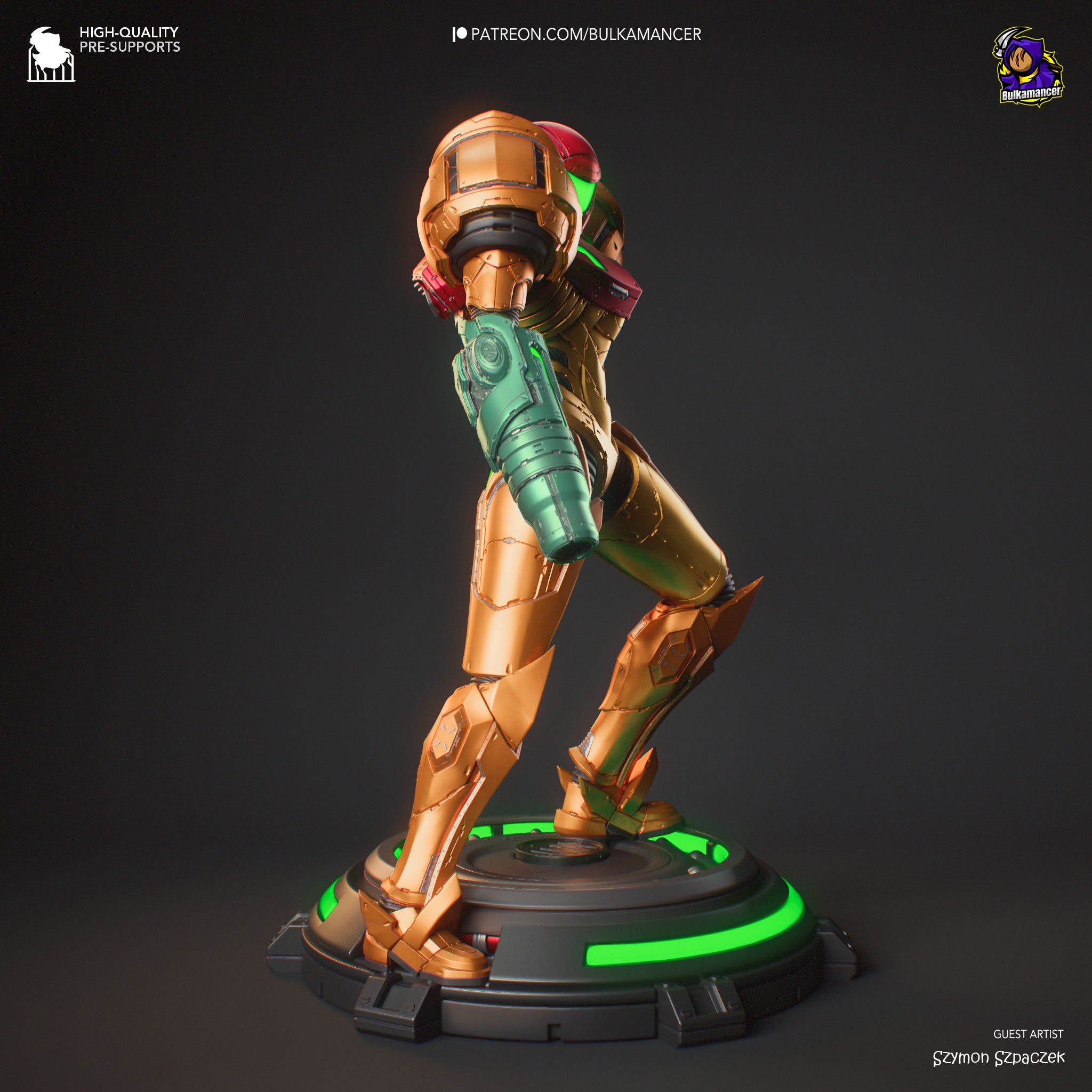 Golden Armored Sentinel | 1/8 Unpainted Resin Kit Model