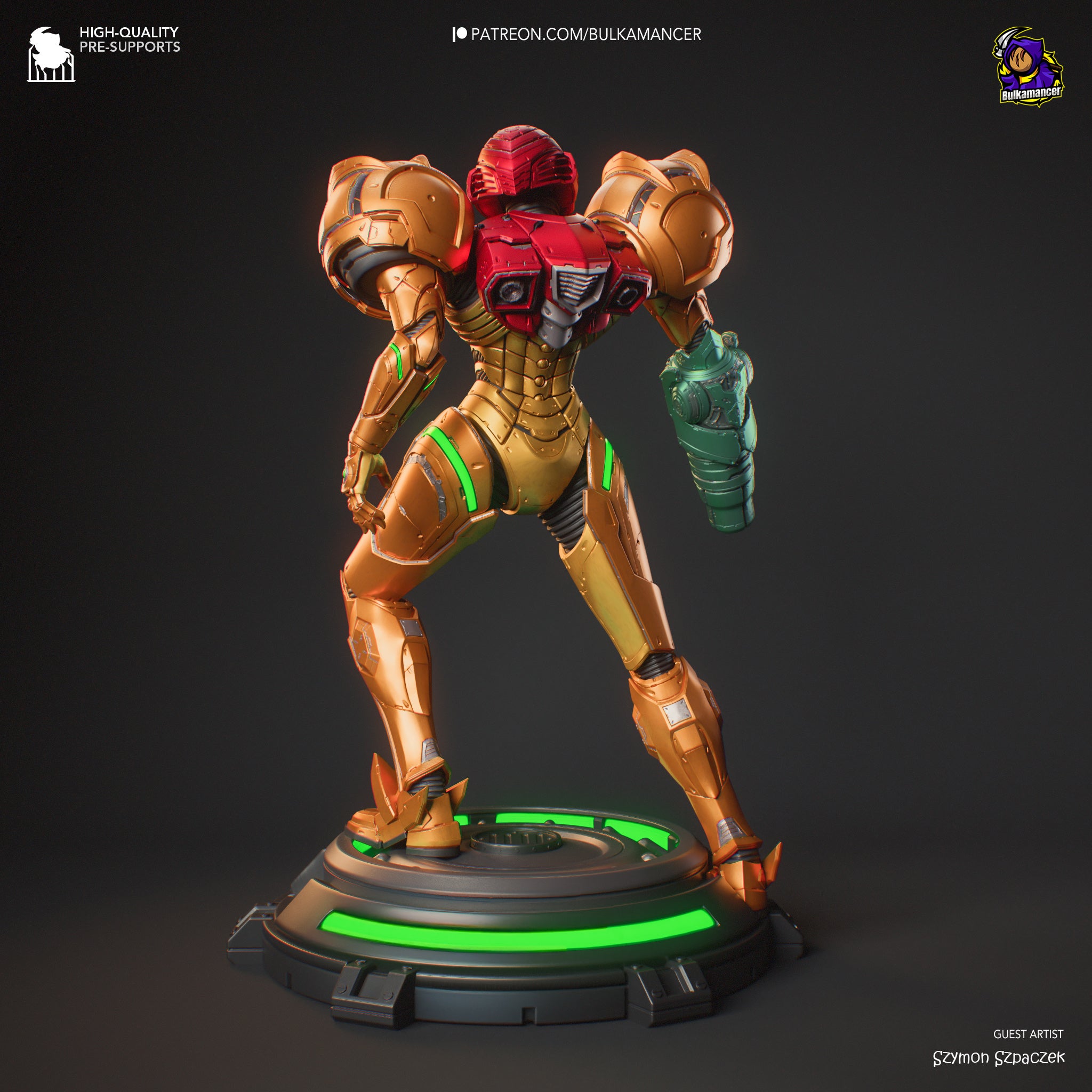 Golden Armored Sentinel | 1/8 Unpainted Resin Kit Model