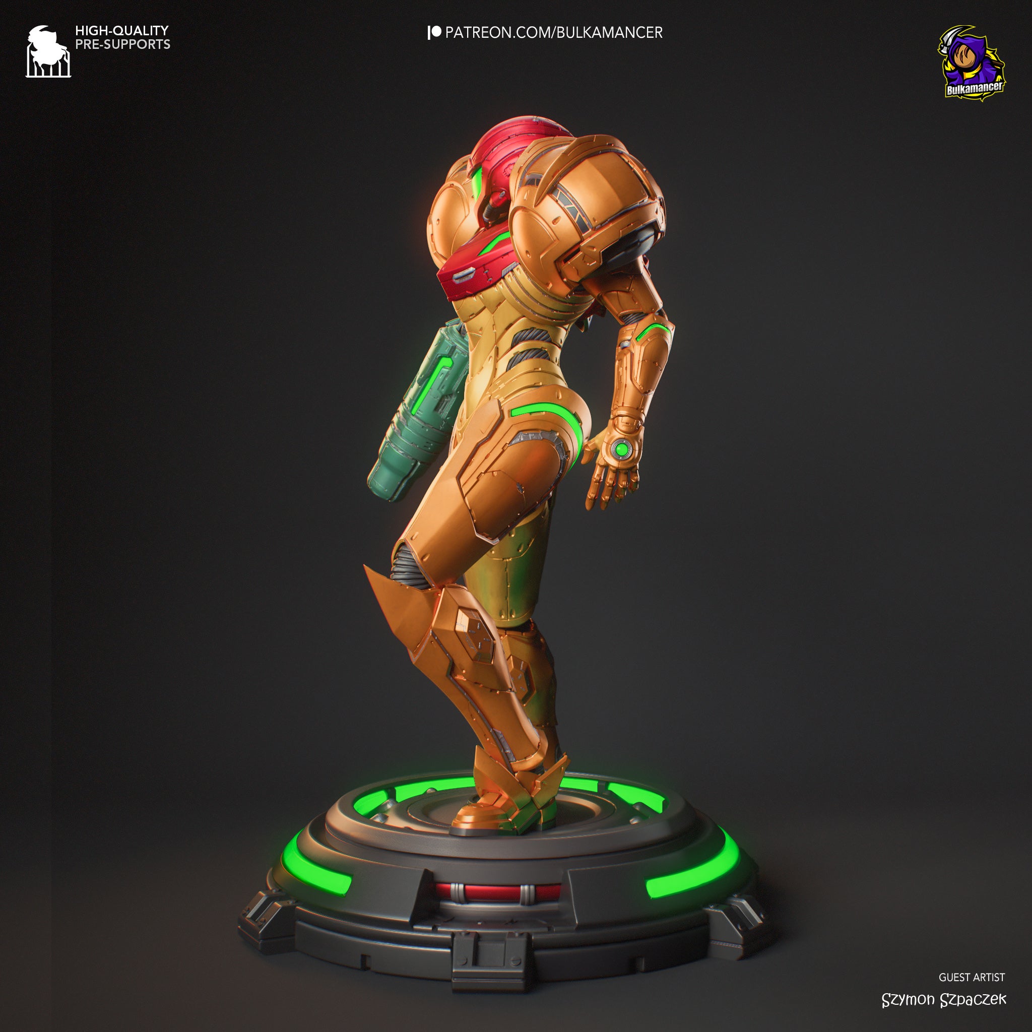 Golden Armored Sentinel | 1/8 Unpainted Resin Kit Model