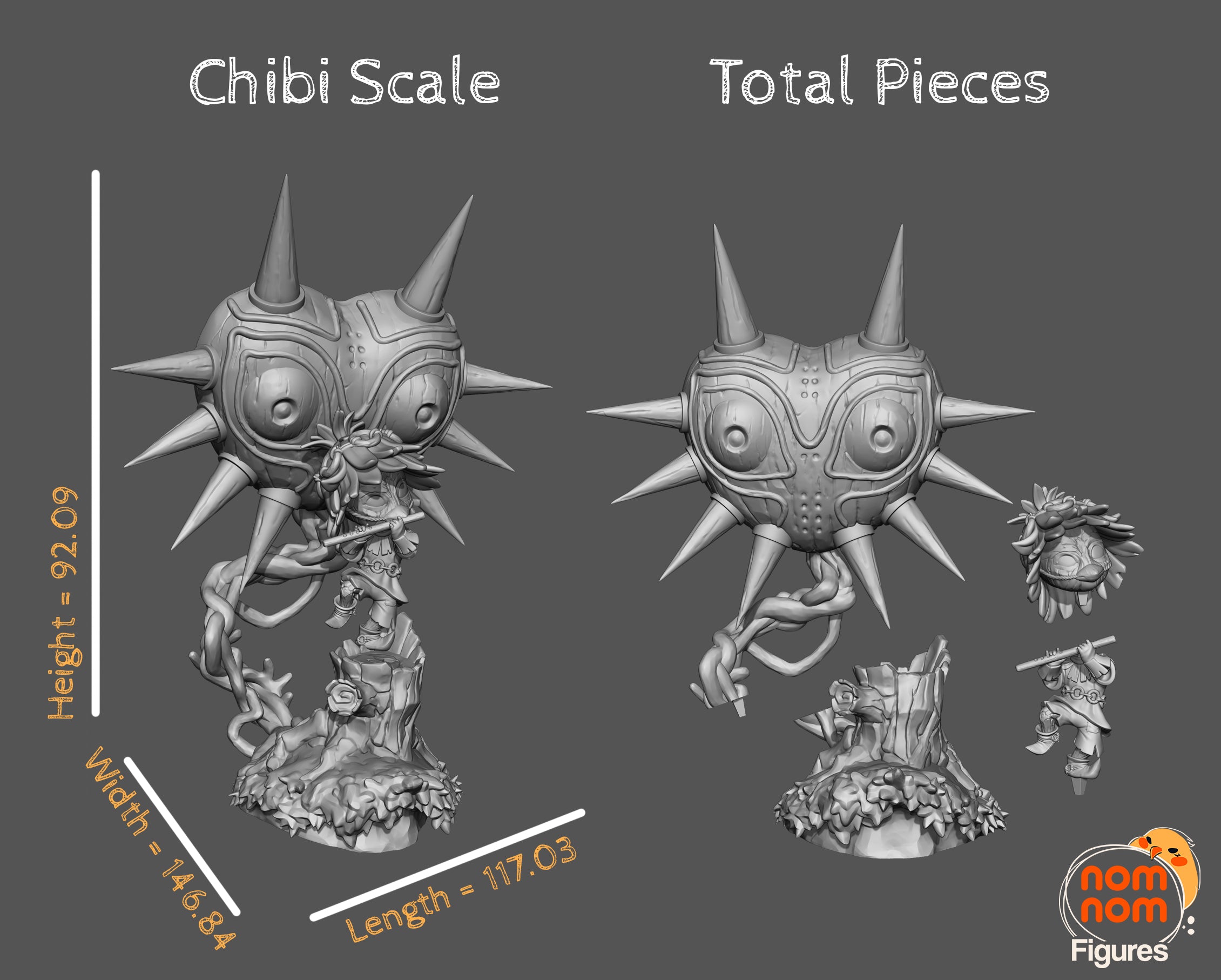 Thornmask Grove Piper | Chibi Unpainted Resin Kit Model