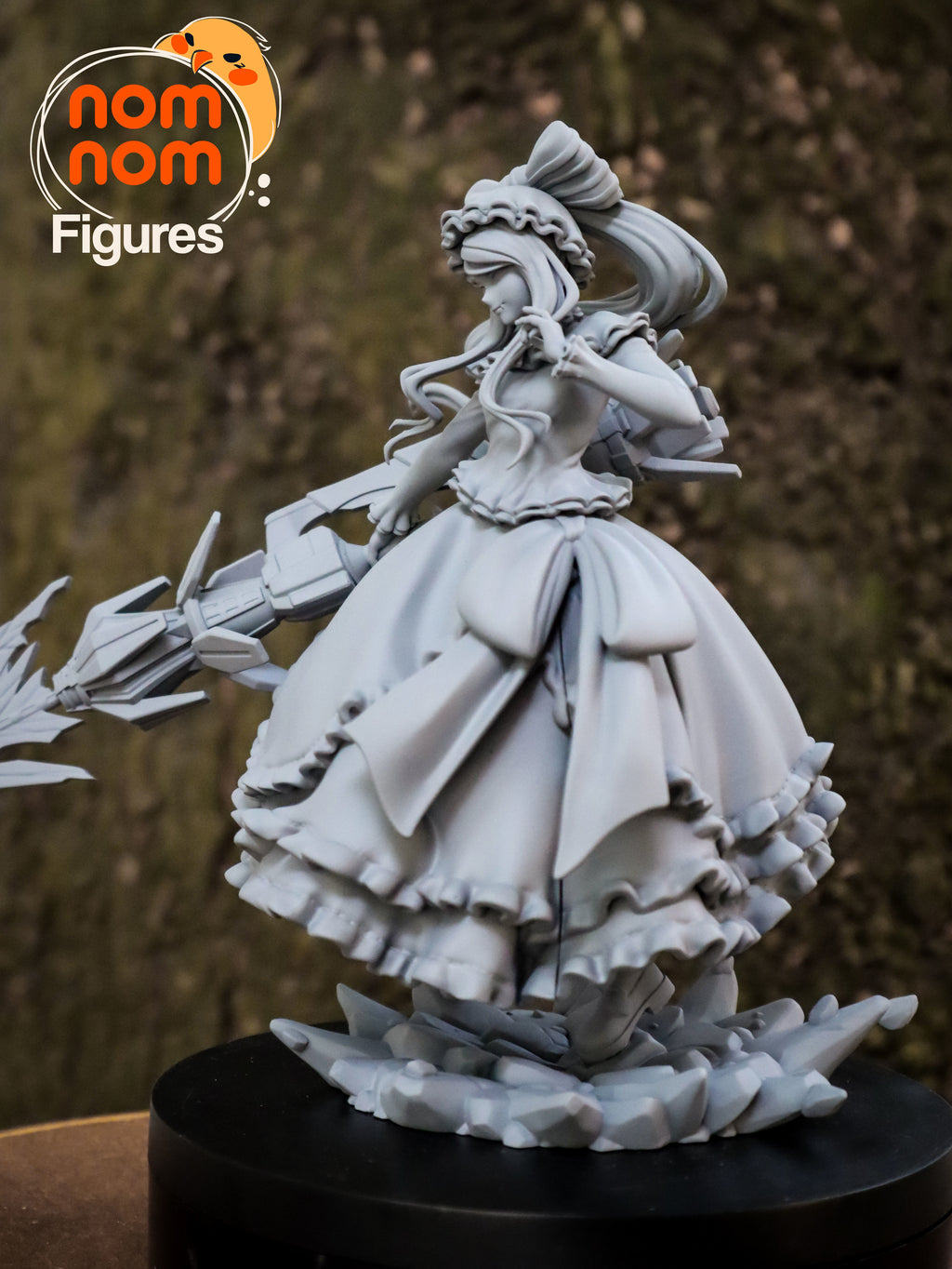 Crimson Lace Nocturne | Chibi Unpainted Resin Kit Model