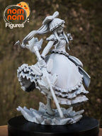 Crimson Lace Nocturne | Chibi Unpainted Resin Kit Model