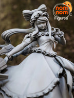 Crimson Lace Nocturne | Chibi Unpainted Resin Kit Model