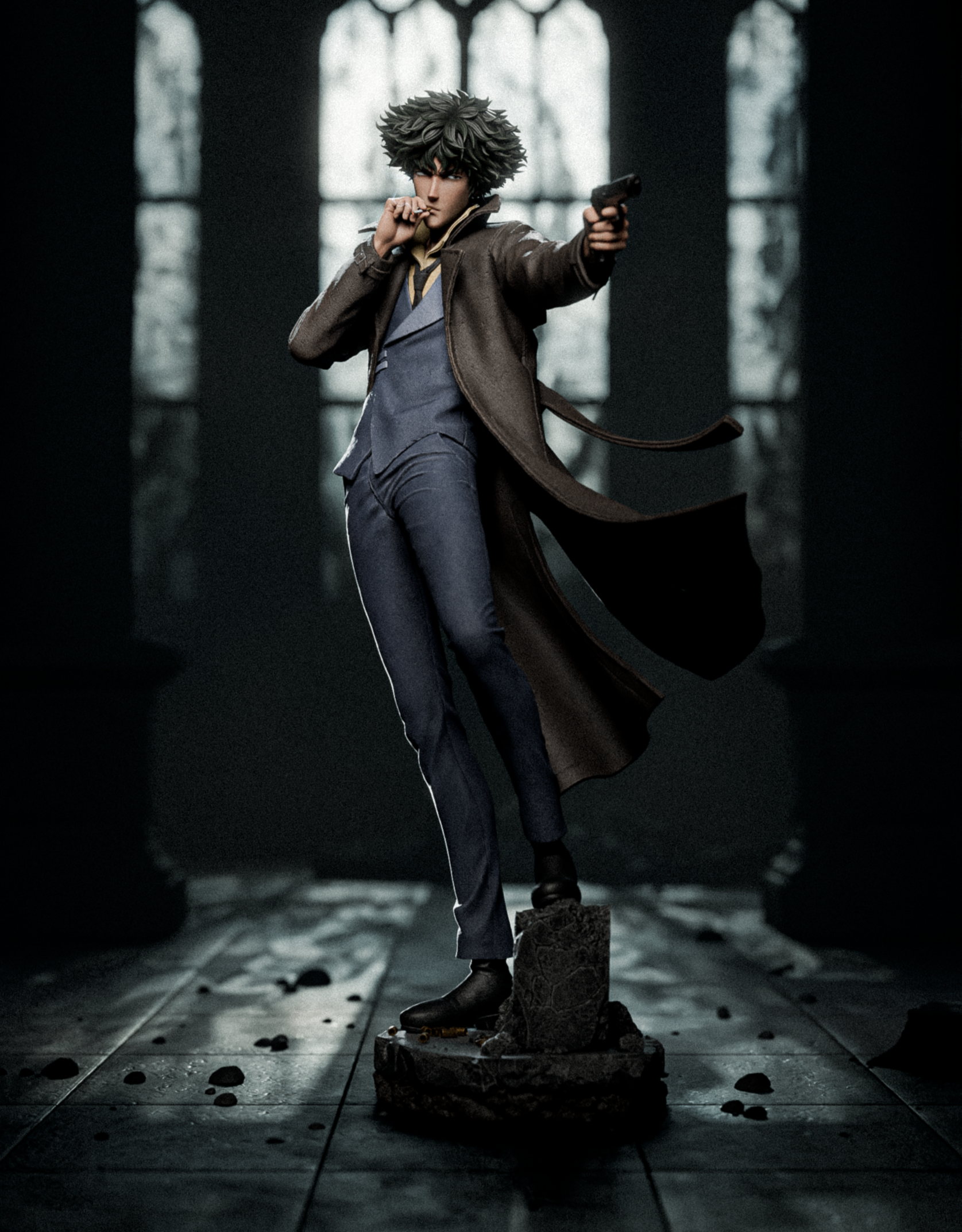 Shadowed Trenchcoat Operative | 1/6 Unpainted Resin Kit Model