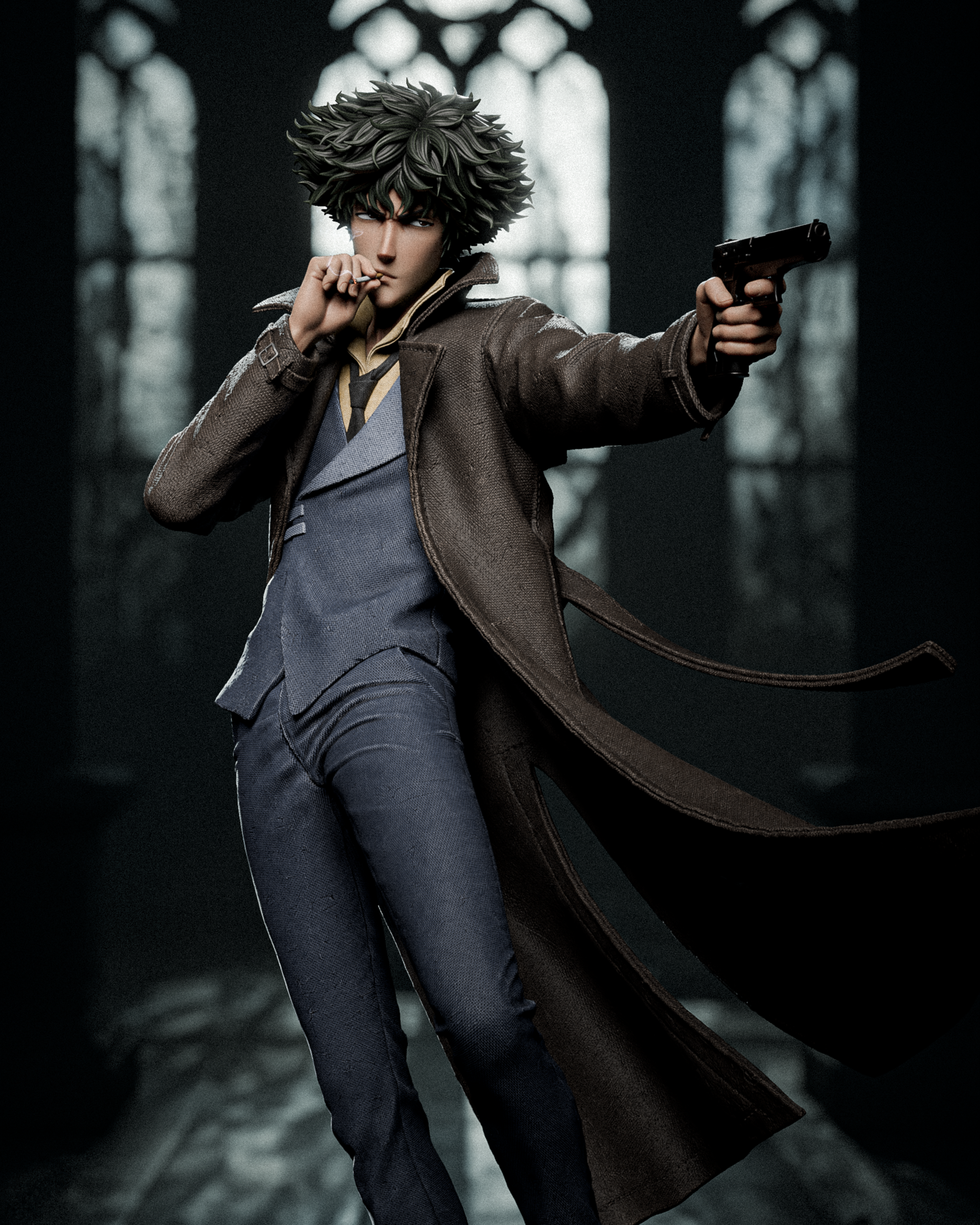 Shadowed Trenchcoat Operative | 1/6 Unpainted Resin Kit Model