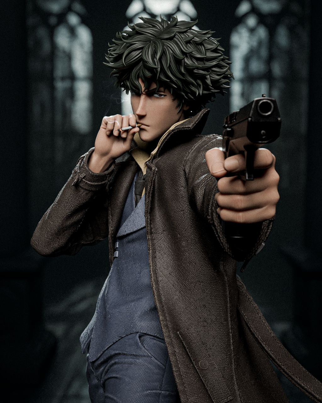 Shadowed Trenchcoat Operative | 1/6 Unpainted Resin Kit Model