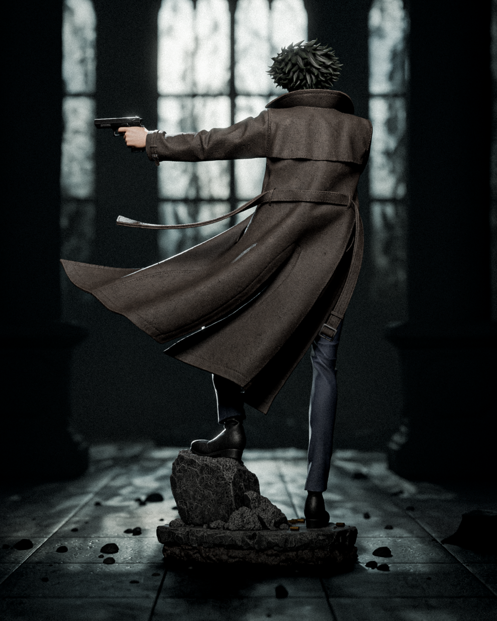 Shadowed Trenchcoat Operative | 1/6 Unpainted Resin Kit Model