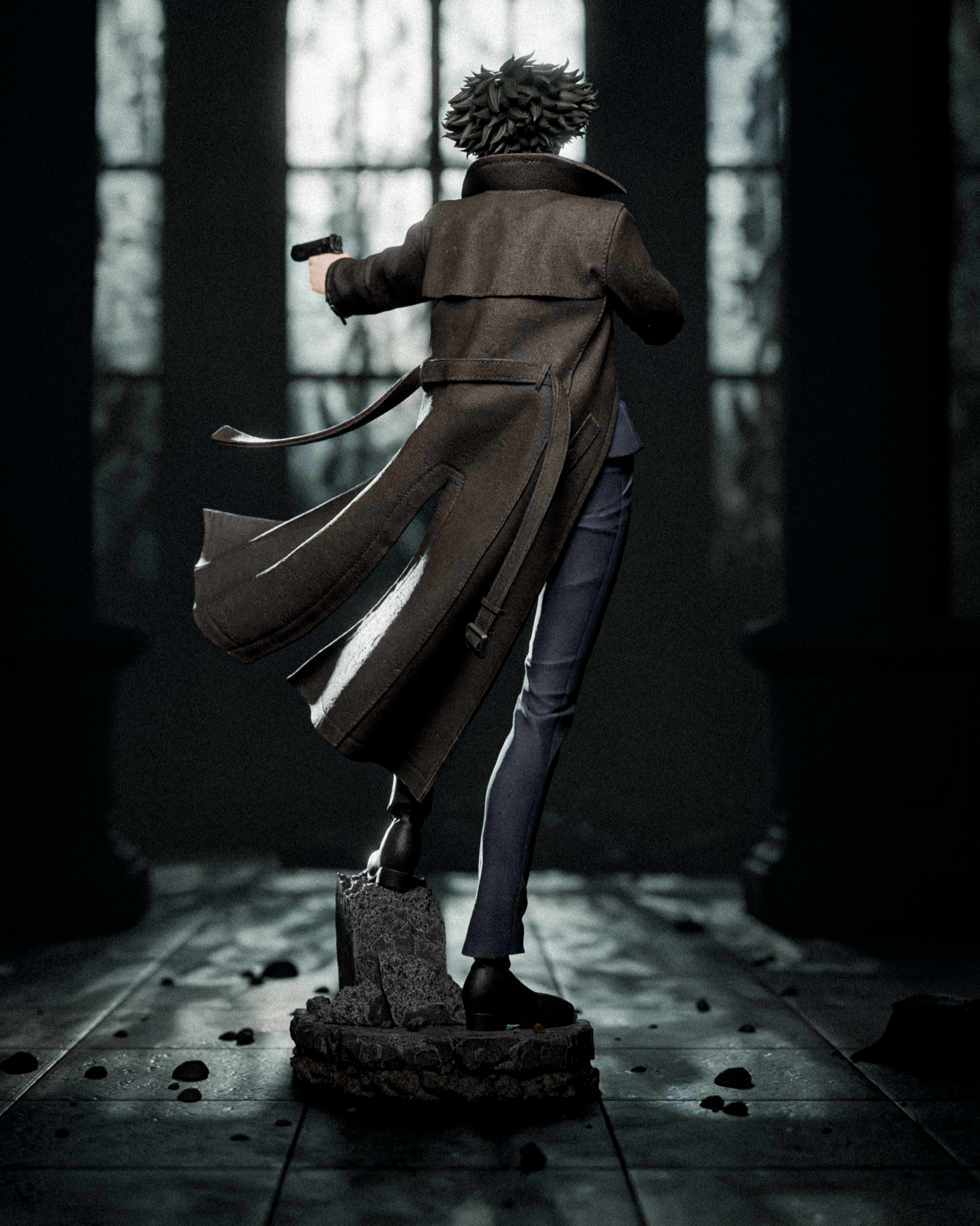 Shadowed Trenchcoat Operative | 1/6 Unpainted Resin Kit Model
