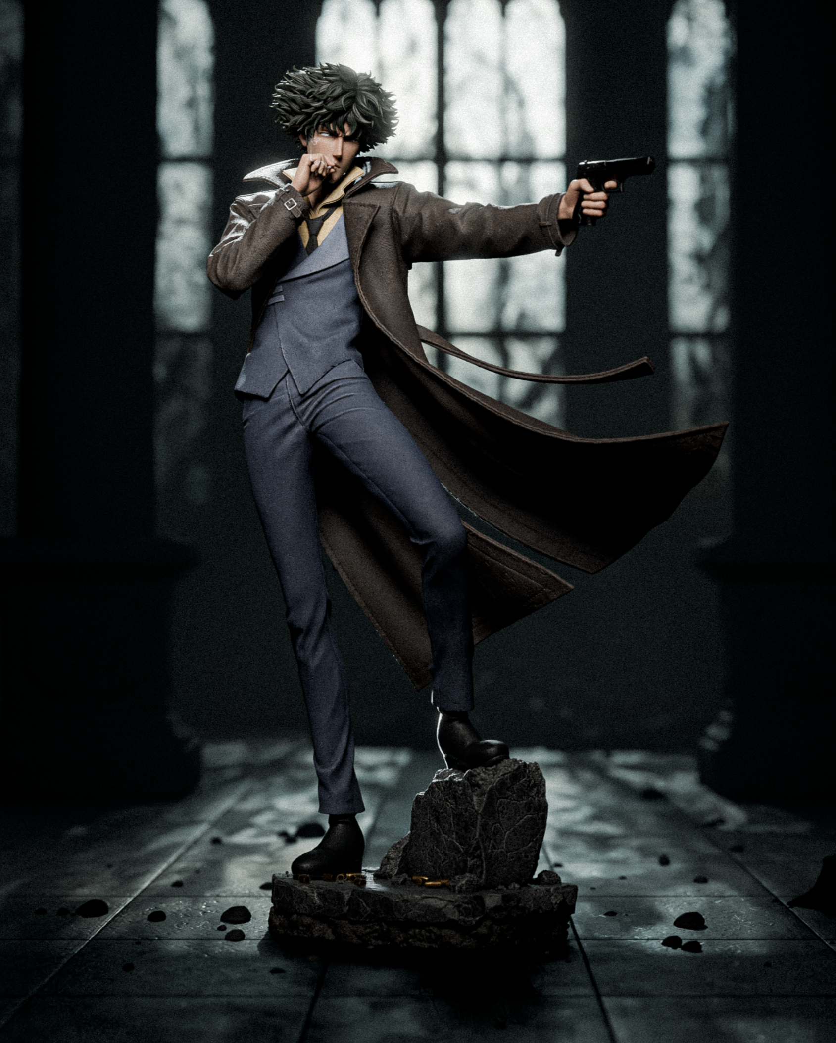 Shadowed Trenchcoat Operative | 1/6 Unpainted Resin Kit Model