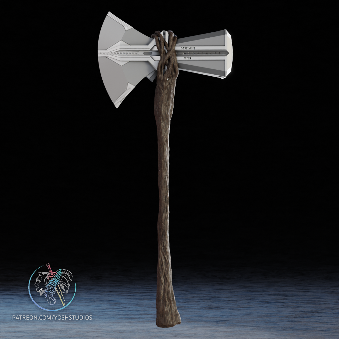 Stormforged Titan Axe | 1:1 Unpainted Prop Model