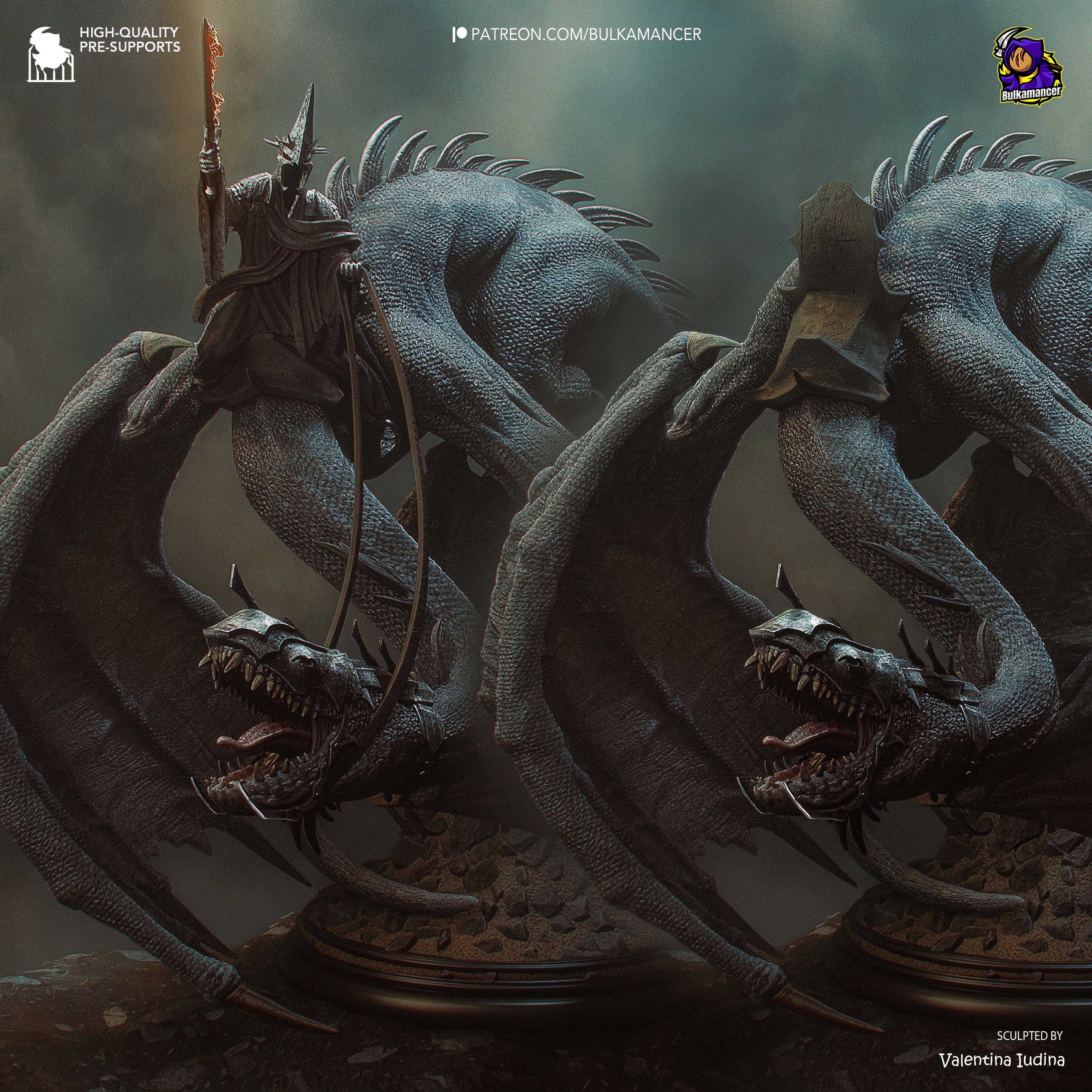 Shadowed Wyrm Monarch | 1/8 Unpainted Resin Kit Model