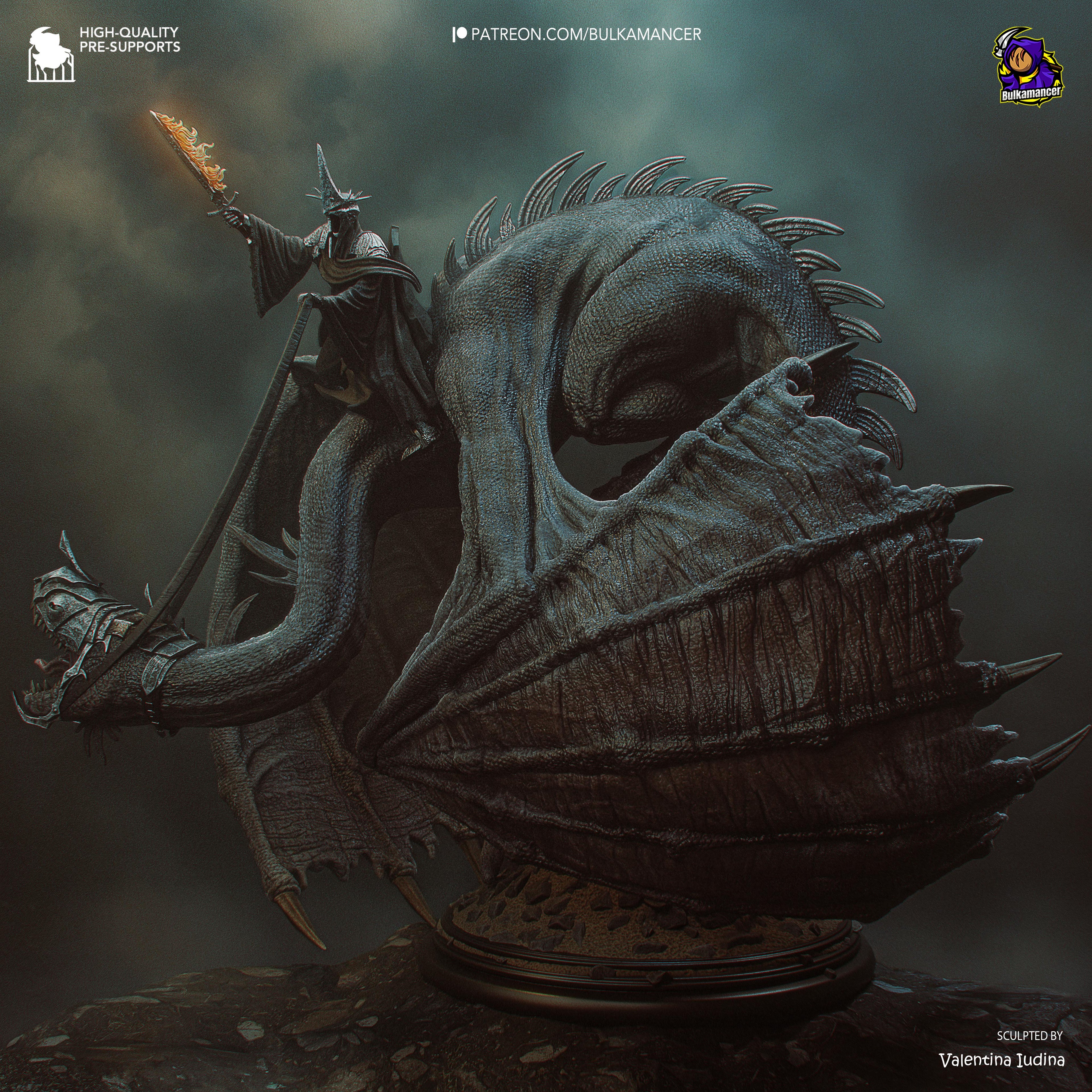 Shadowed Wyrm Monarch | 1/8 Unpainted Resin Kit Model